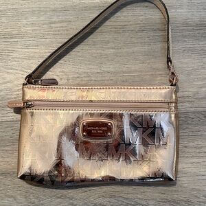 Michael Kors Metallic Gold Wristlet